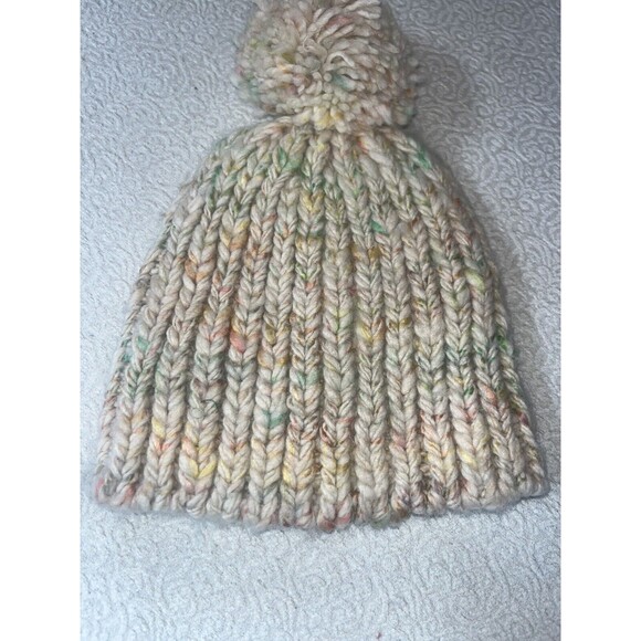 Madewell Chunky Pom-Pom Beanie.  fall tones Multicolor Warm - Picture 5 of 8
